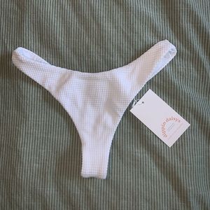 Dippin Daisys White Bikini Bottoms